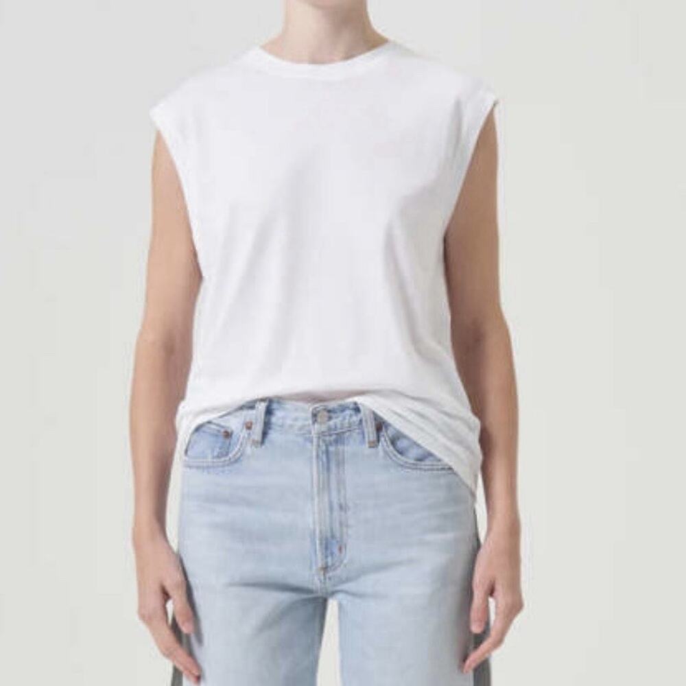 AGOLDE Raya Muscle Cotton Jersey T-shirt In White Size XS